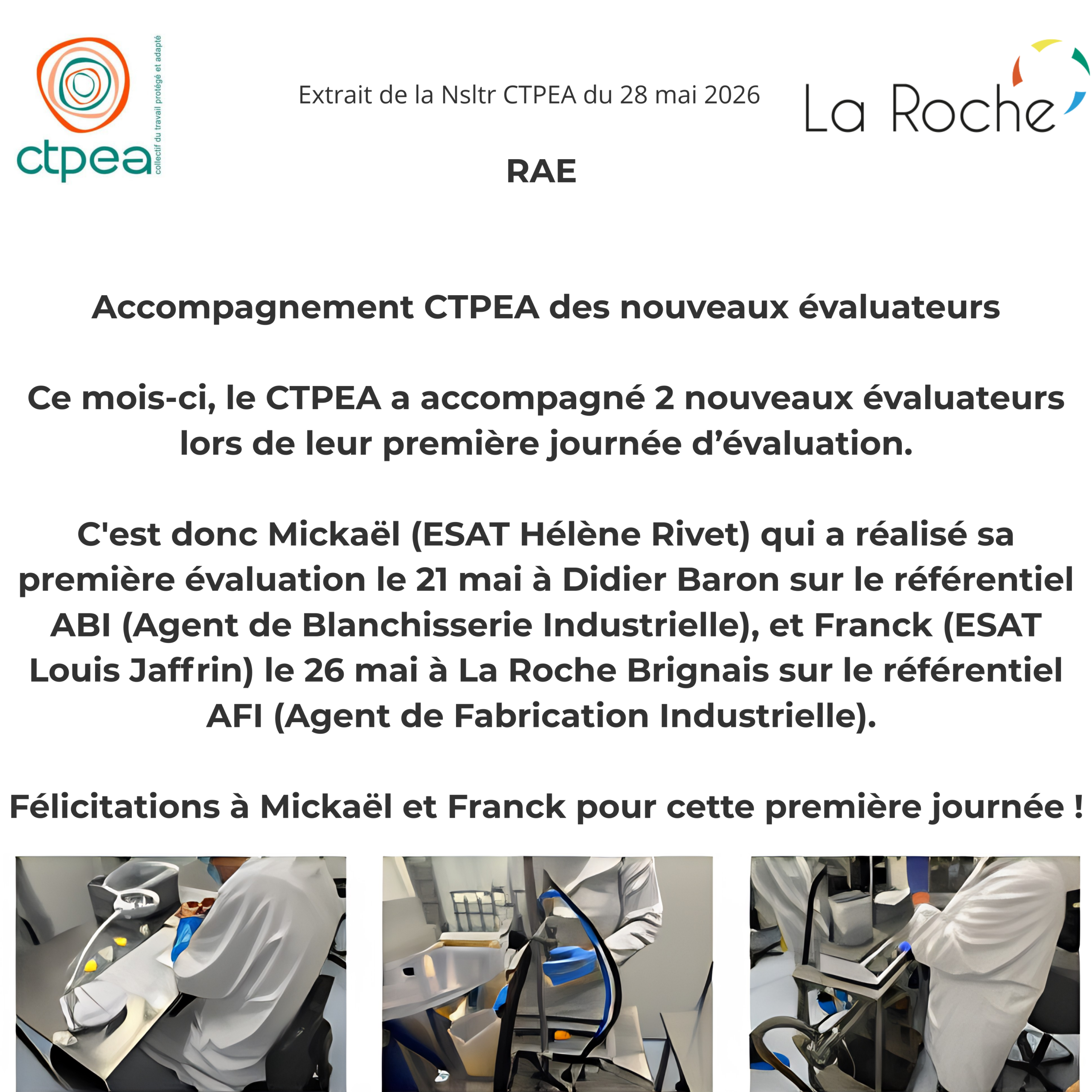 Réussite RAE à l'ESAT de Brignais