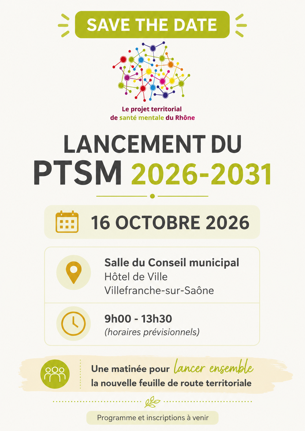 Visuel Save the Date - Lancement PTSM 2 du Rhône